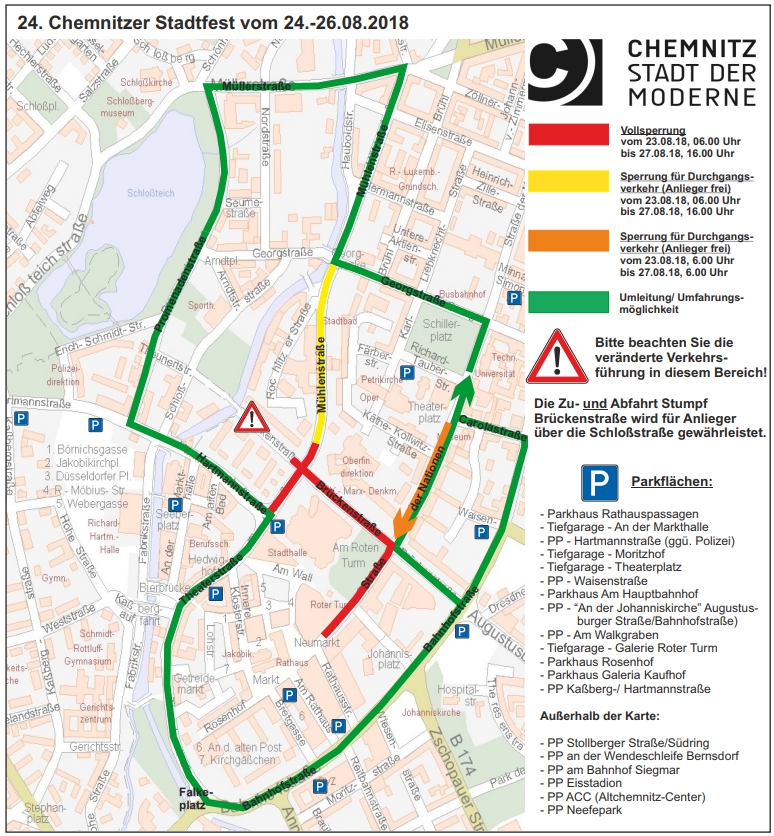 Übersichtsplan Chemnitzer Stadtfest