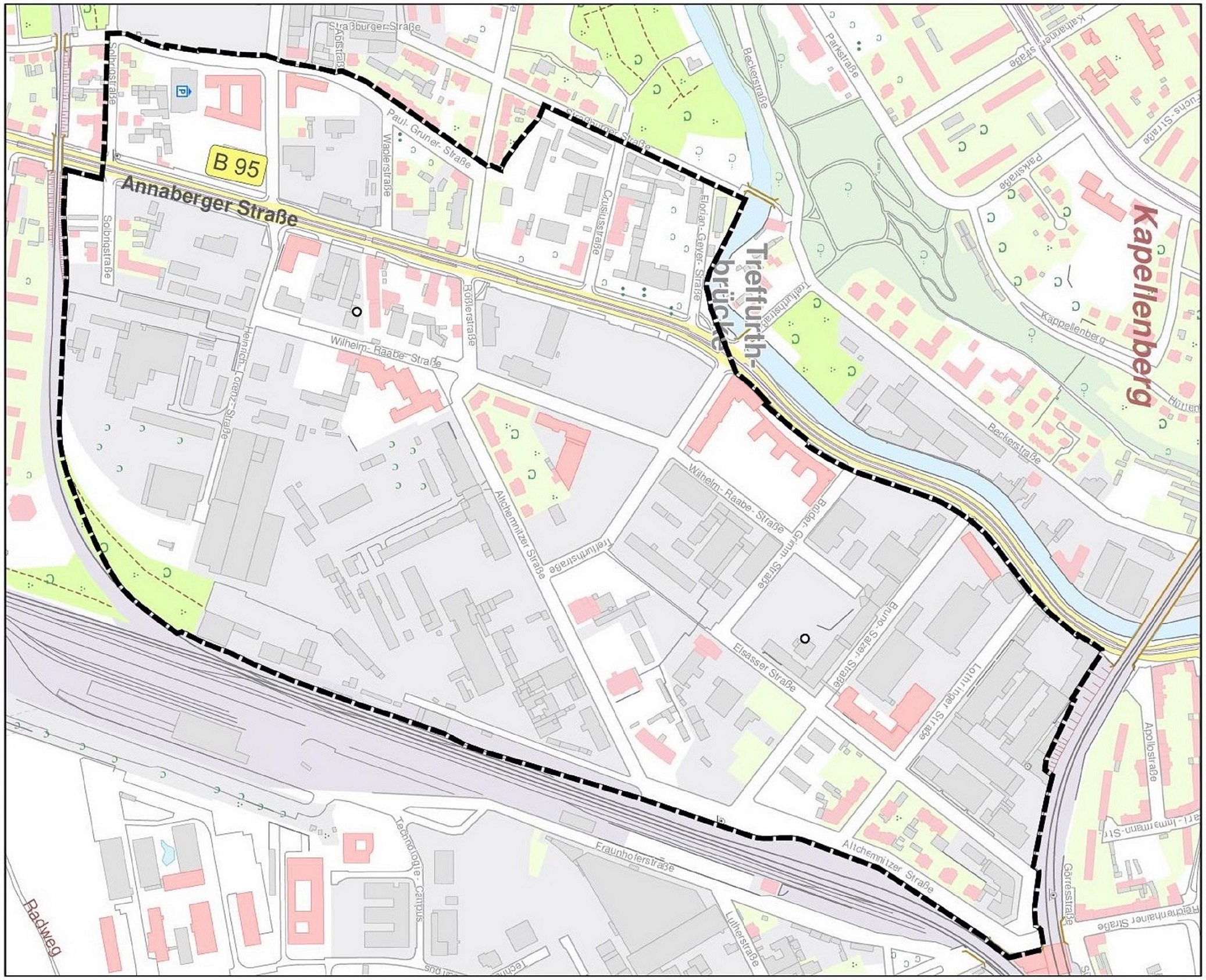 Übersichtsgrafik des Quartiers Altchemnitz