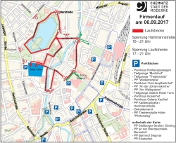 Verkehrsinformationen zum Chemnitzer Firmenlauf 2017