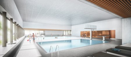Schwimmsportkomplex Bernsdorf - Visualisierung Innenbereich