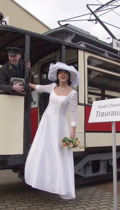 Die historische Straßenbahn als Trauort