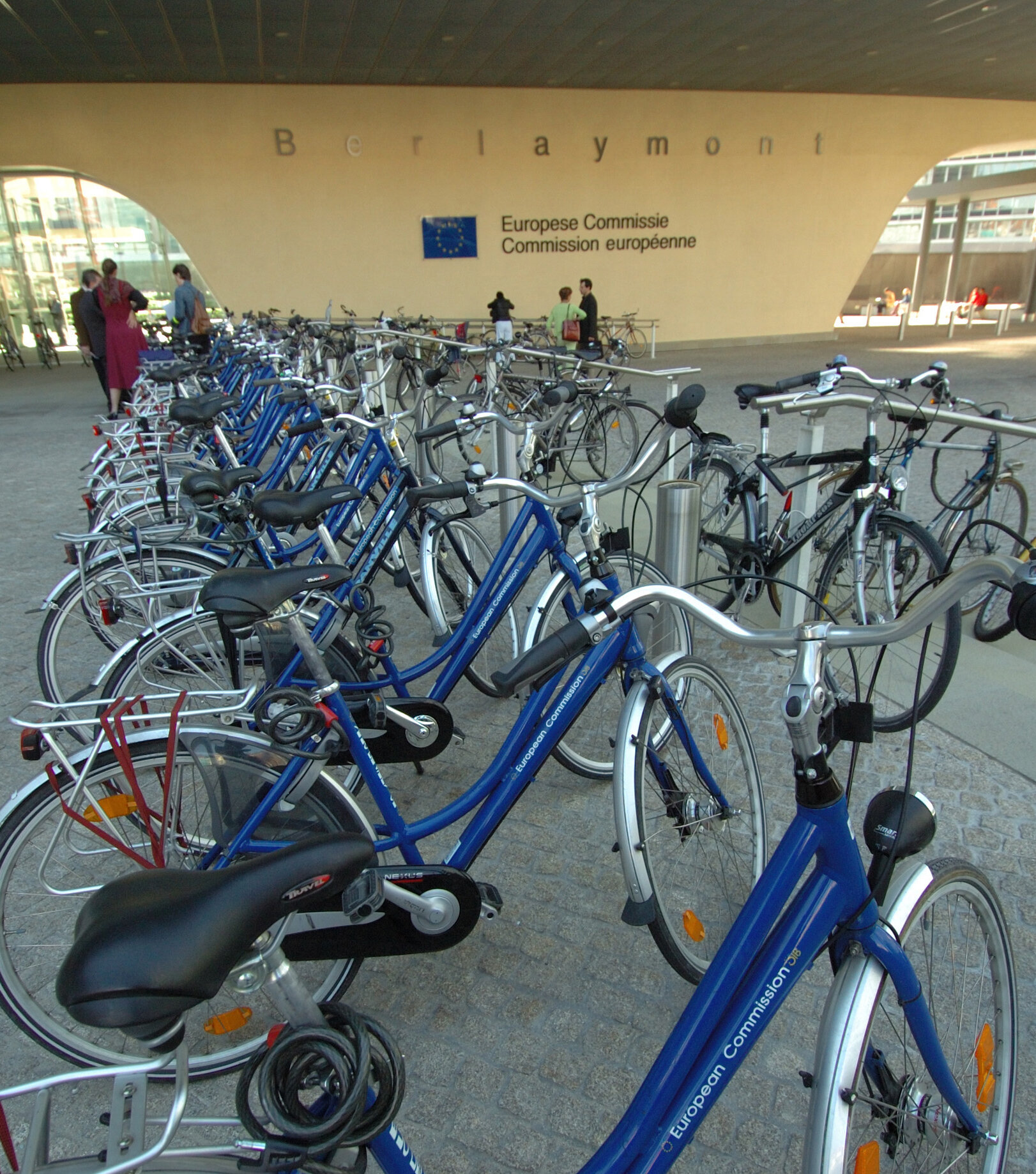 Bicycles in front of the Berlaymont Building