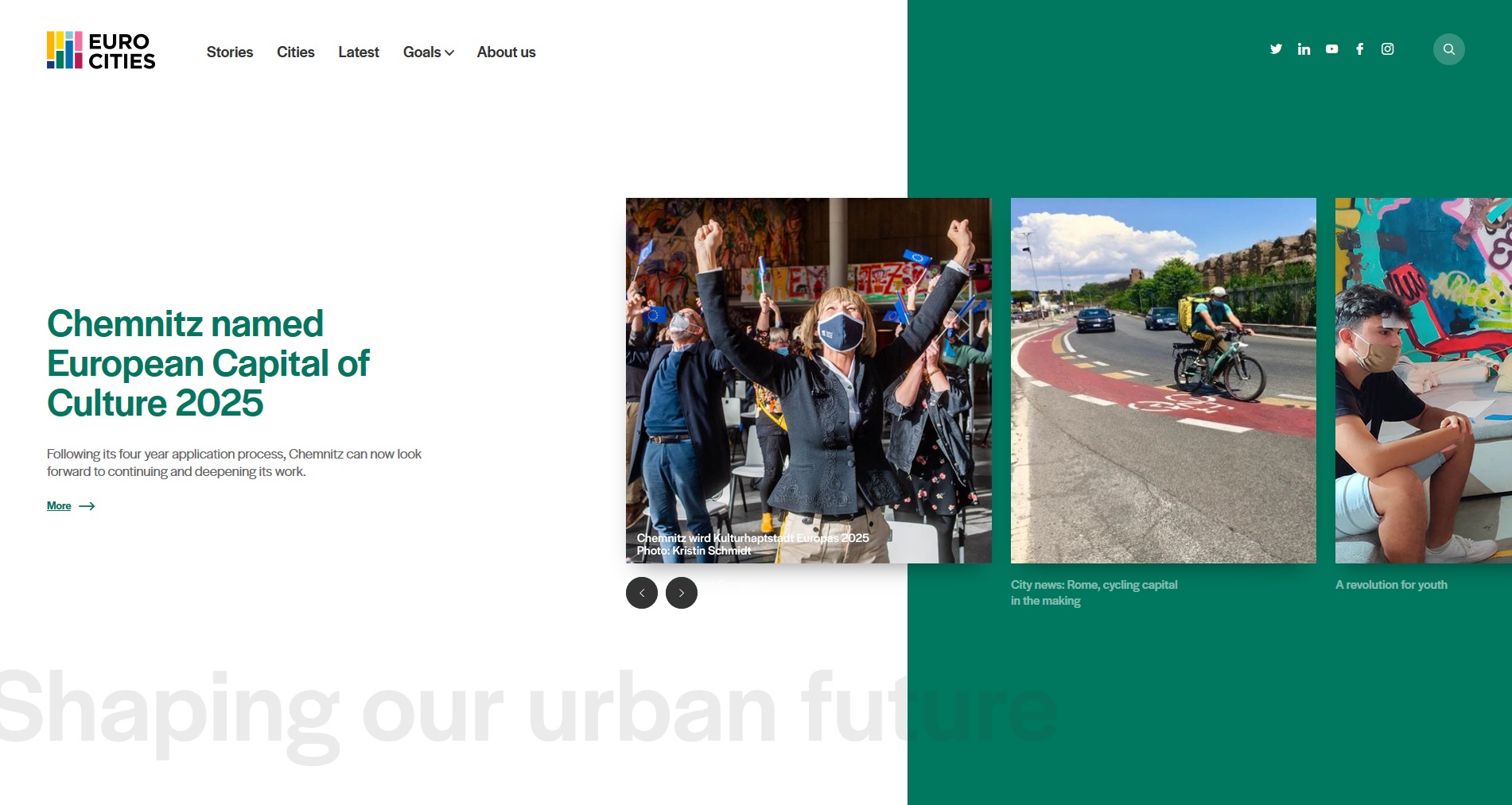The EUROCITIES website has been given a revamp