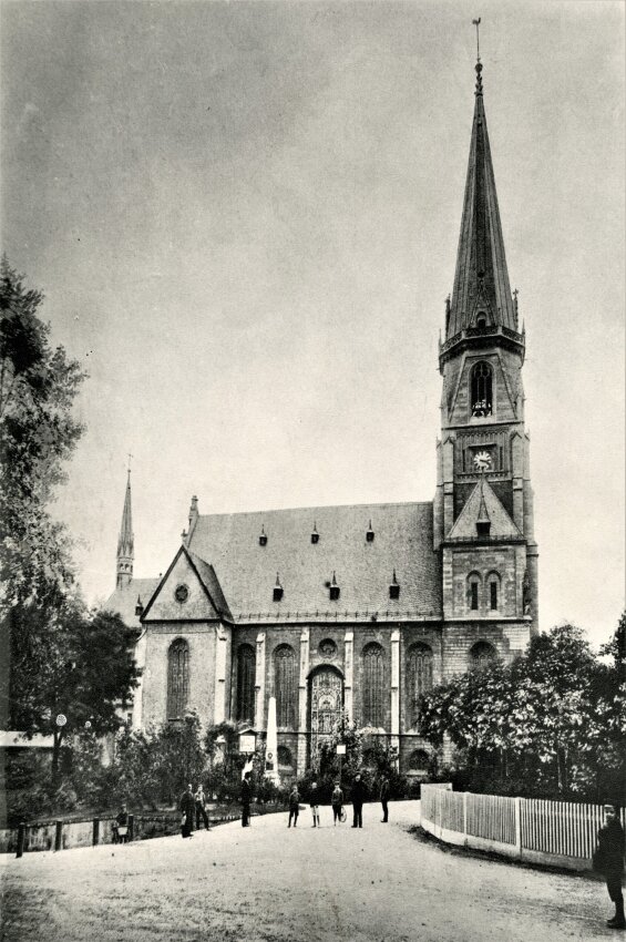 Schloßkirche nach Vollendung des Turms, 1900
