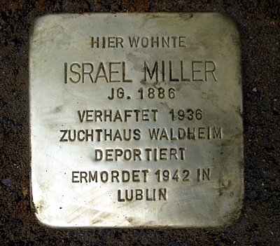 Stolperstein für Israel Miller