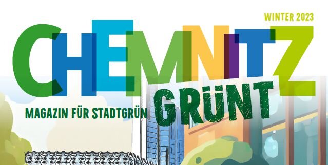 Titelbild der Broschüre "Chemnitz grünt" - Winter 2023