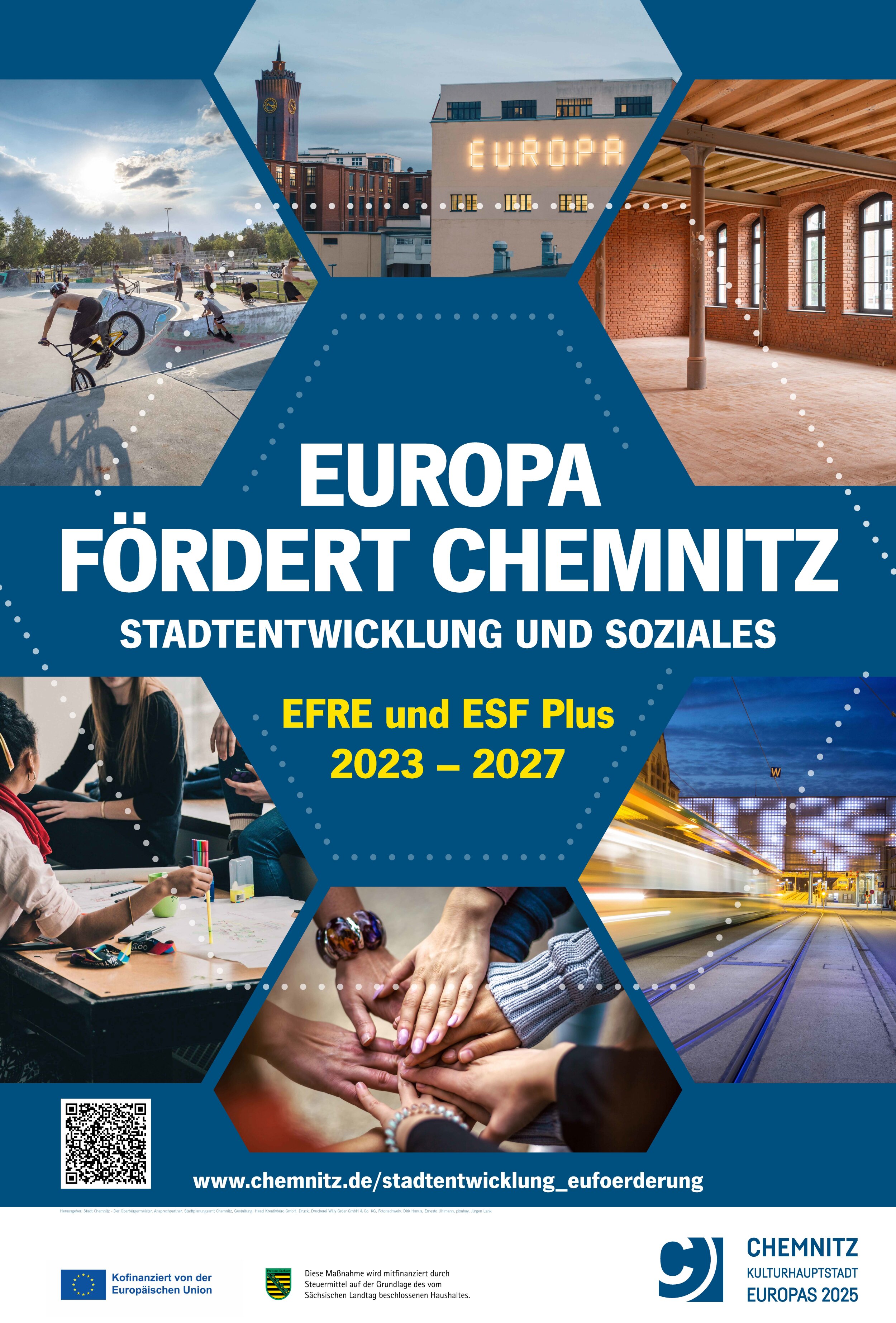 Plakat-Motiv für die EU-Förderperiode 2021 bis 2027 in der Stadt Chemnitz