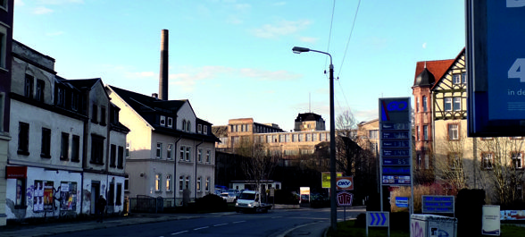 Blick auf die Zwickauer Straße