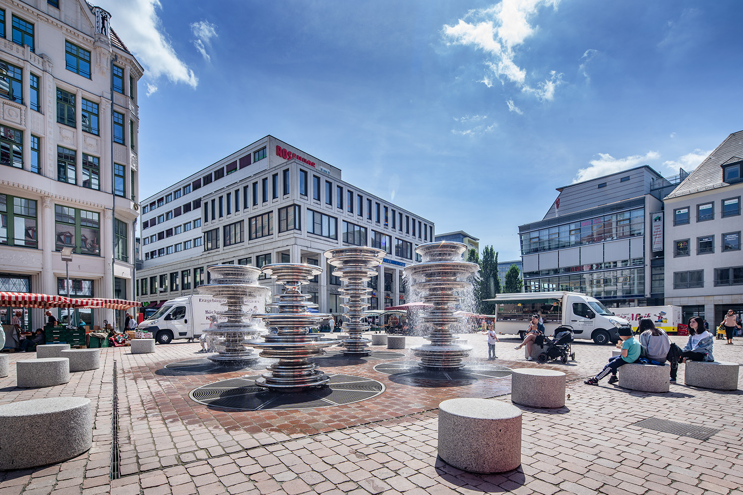 Der Marktbrunnen in Chemnitz.