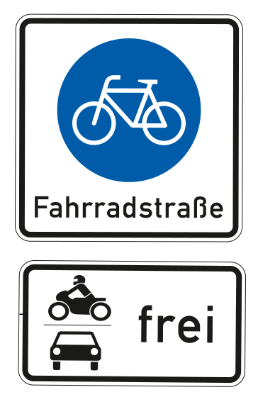 Fahrradstrasse Verkehrsschild