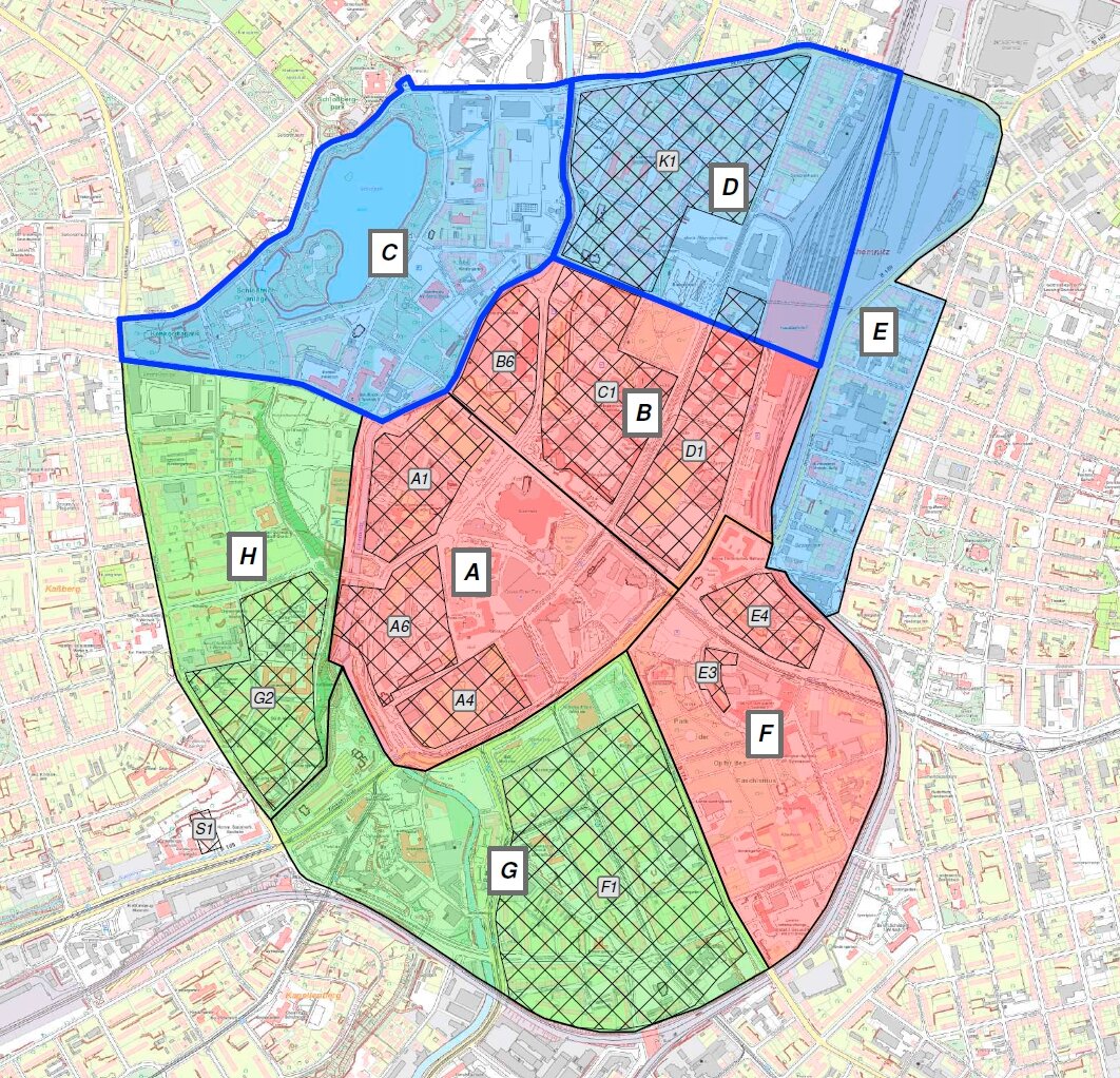 Neue Bewohnerparkzonen: Stufe 2a (ab September 2022): Zonen C und D